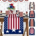 thumbnail image 1 of kladzum 4th of July Table Runner Fourth of July Decorations 13x72" Independence Day Table Runners Memorial Day Party Holiday Tablecloths Decor for Kitchen Home Dining Red White and Blue Decoration, 1 of 7