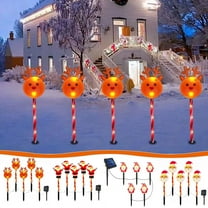 kladzum 5pc Outdoor Christmas Lights LED Solar Lights Outdoor Set, Christmas Ground Plug Lights Landscapes Lawns Decoration Lights for Yard, Garden, Patio, Holiday Party Decor