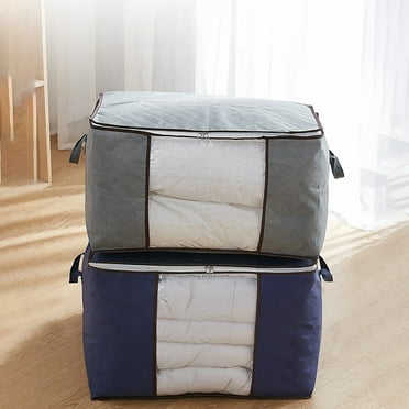 kladzum 90L Large Storage Bags, 6 Pack Clothes Storage Bins Foldable Closet Organizer Storage Containers with Handles Thick Fabric for Clothing, Blanket, Comfor Closet Organizers