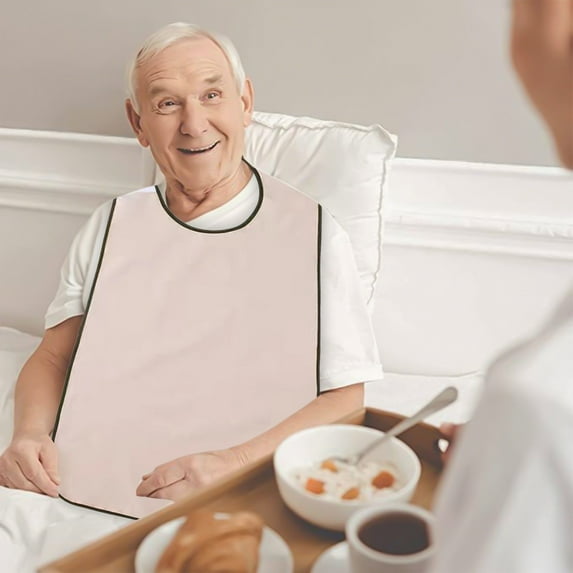 kladzum Adult Bibs for Eating, Reusable Clothing Protector, Waterproof and Washable Bids for Elderly Seniors and Disabled Adjustable Bib Clothing Protectors