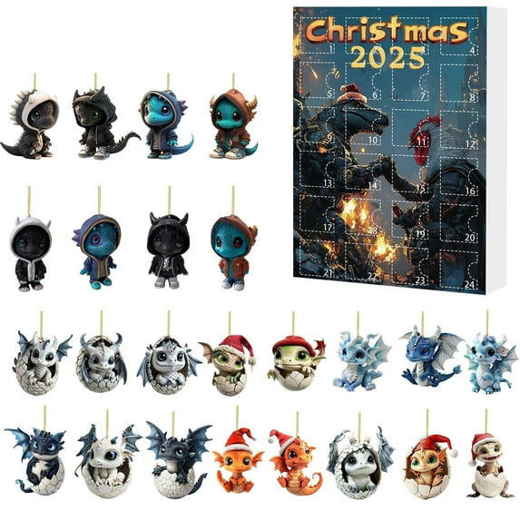 kladzum Advent Calendar 2025-Christmas 24 Days Calendar Surprises Gifts Calendar Acrylic Christmas Decorations Advent Calendars Holiday Countdown Party Gift, Home Decor