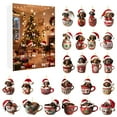 thumbnail image 1 of kladzum Advent Calendar 2025 Christmas Countdown Calendar, Cute Small Dog Acrylic Decoration Holiday Gifts Box Advent Calendars Christmas Decorations, 1 of 5