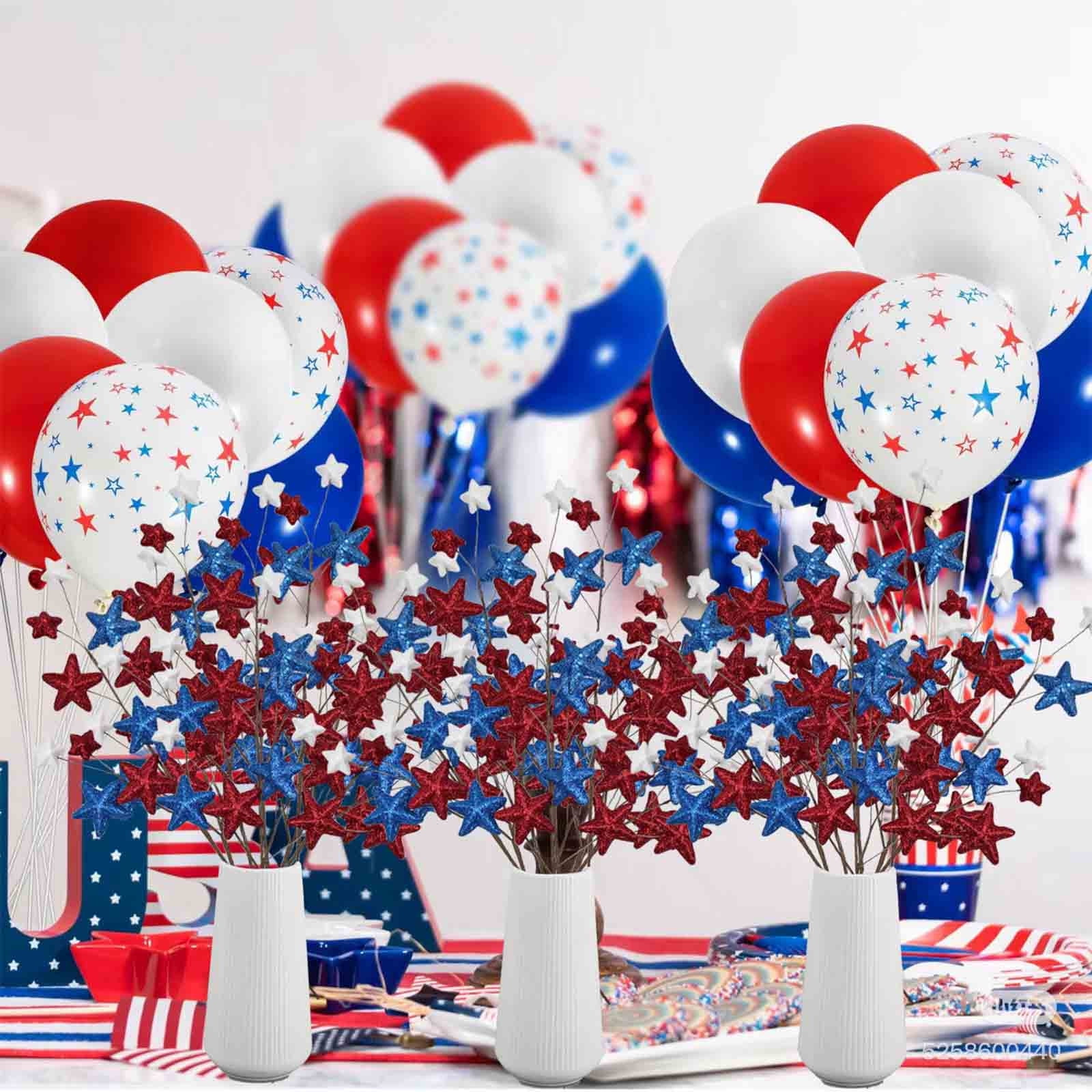 kladzum Artificial Flowers, 4th of July Decorations Fake Flower ...