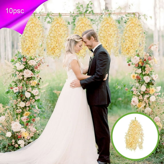 kladzum Artificial Flowers Lilac Flower Ceiling Flower Vines Strings Wedding Decorative Flowers Fake Hanging Plants Suitable for Wedding Home Office Arch Decoration