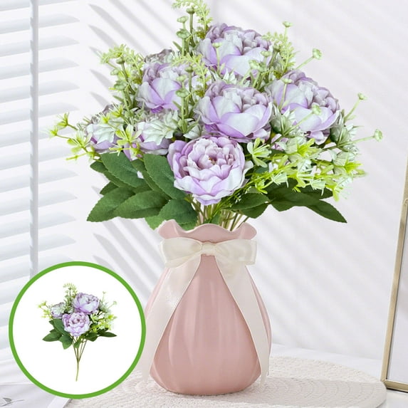 kladzum Artificial Flowers Outdoor Fake Plants, Faux Plastic Flower Bouquet for Hanging Planter Garden Porch Window Box Outside Decoration, Home Indoor Decor