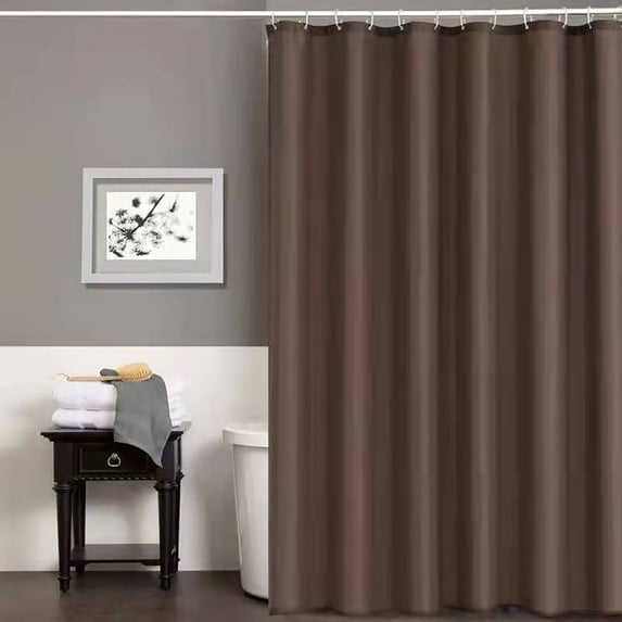 kladzum Bathroom Shower Curtain Gray Shower Curtain Fabric Plain Color Thickened and Polyester Bathroom Partition Curtains and Door Curtains Shower Curtains for Bathroom