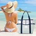 thumbnail image 1 of kladzum Beach Bags for Women Large Capacity Beach Tote Bag Travel Shoulder Swimwear Storage Beach Bags Portable Swim Resort Tote Bag Sandproof Swim Pool Bag, 1 of 5