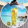 thumbnail image 1 of kladzum Beach Towel Fashion Printed Beach Towel Sky Flower Printed Microfiber Bath Towel Beach Cushion Shawl Wipe Sweat Towel Summer Savings Clearance!, 1 of 8