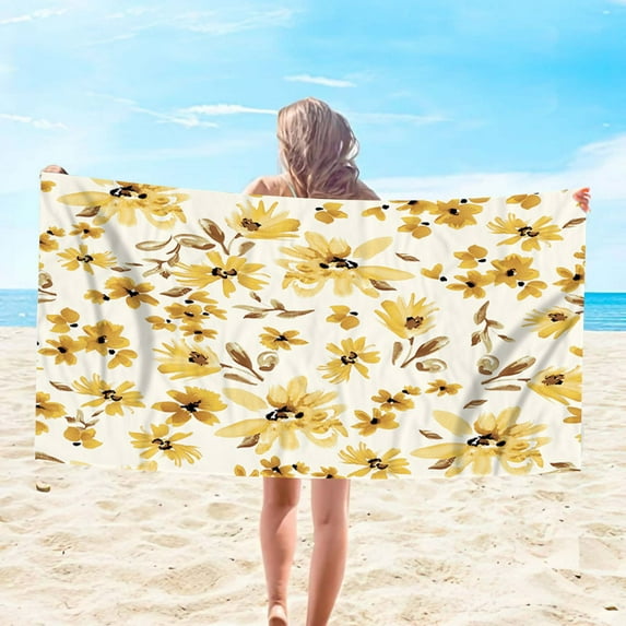 kladzum Beach Towel Microfiber Beach Towel Super Lightweight Colorful Bath Towel Sandproof Beach Blanket Multi-Purpose Towel for Travel Swimming Pool 30x60 Inch!
