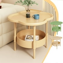 kladzum Bedside Table Bedroom Small Storage Rack Home Sofa Mini Cabinet Mobile Table, Nightstand for Bedroom, 2 Tier Side Table with Storage Shelf for Living Room