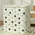 thumbnail image 1 of kladzum Beige Floral Print Storage Bins with Lids Large Capacity Moving Storage Bags with Double Zipper, Closet Organizers and Home Clothes Storage for Bedroom, Dorm, 1 of 6