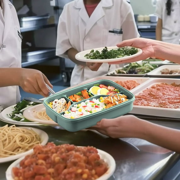 kladzum Bento Box for Kids Lunch Containers for Adults Portable Plastic Partition Integrated Lunch Box Multi-functional Light Food Bento Box on Clearance