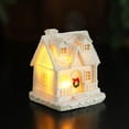 thumbnail image 1 of kladzum Christmas Decorations Resin Hut White Glowing Snow House Desktop Ornaments Christmas Gifts Microscape Decoration Winter Decoration Snow View Cabin Desk Lamp Christmas Gifts, 1 of 3