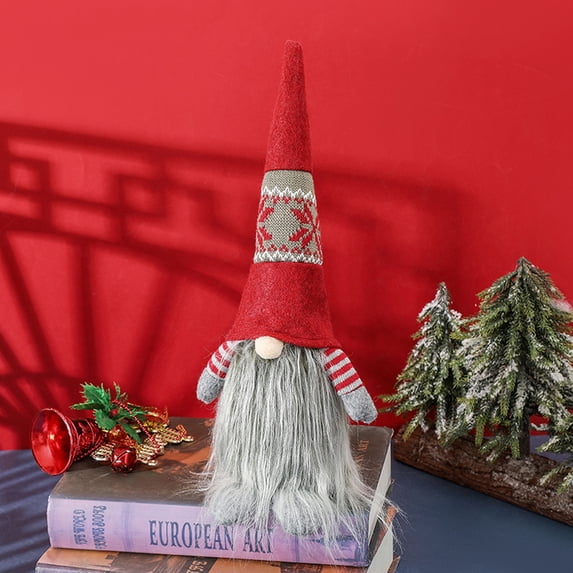 kladzum Christmas Gnomes Christmas Decorations Christmas Decorative Knitted Hat Faceless Doll Christmas Home Shopping Mall Decorative Doll