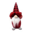 thumbnail image 1 of kladzum Christmas Gnomes Christmas Decorations Christmas Ornaments Plaid Face Doll Dwarf Old Man Faceless Doll Decoration, 1 of 1