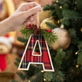 thumbnail image 1 of kladzum Christmas Letters Pendant 7.4" Wooden Christmas Tree Ornaments Sturdy Christmas Hanging Ornaments Personalized Christmas Decorations Holiday Party Gifts Home Room Decor, 1 of 8