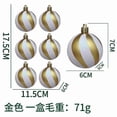 thumbnail image 1 of kladzum Christmas Ornaments 6pc Christmas Balls, 2.36" Electroplated Plastic Ball Shatterproof Christmas Tree Decorations, Exquisite Xmas Hanging Decoration for Tree, Wall, Door, Windows, 1 of 4