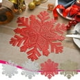 thumbnail image 1 of kladzum Christmas Placemat Round Snowflake Placemats Washable Easy To Clean Wipeable Stain-resistants Heat-resistants Table Place Mats for Wedding Party Holiday Decorations, 1 of 7