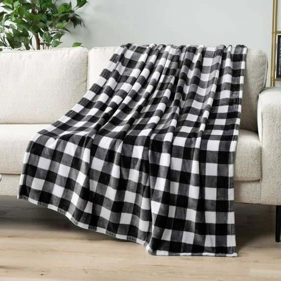 kladzum Christmas Throw Blanket Checkered Blanket 51"x39.3" Soft Cozy Blanket Office Sofa Nap Blankets Warm Christmas Blanket Travel Blankets Winter Holiday Gifts for Women Men