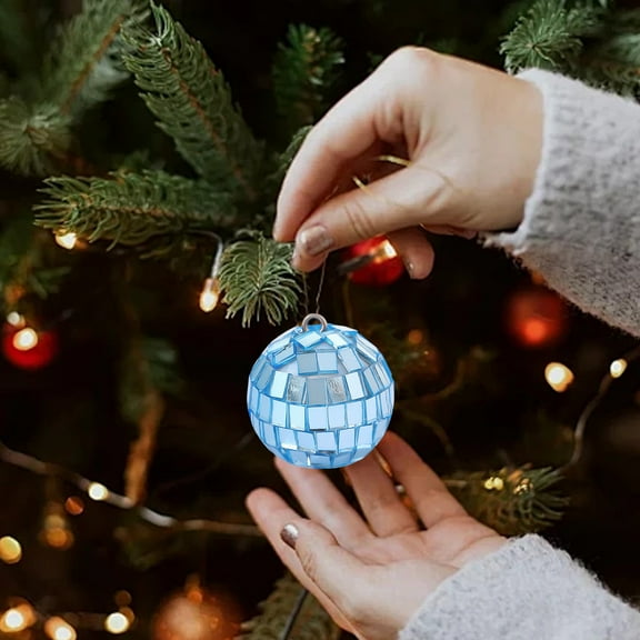 kladzum Christmas Tree Balls Ornaments Mirror Reflective Christmas Balls 1.18" Glass Small Ball Christmas Decorations for Tree, Reusable Ornament Brightens Any Space, Holiday Party Gifts