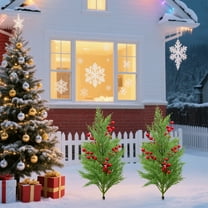 kladzum Christmas Tree for Christmas Decorations Outdoor, Xmas Tree Courtyard Garden Plugs 21.65" Yard Sign Stakes for Garden Yard Porch Cemetery Grave Decor