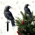 thumbnail image 1 of kladzum Christmas Tree Topper Crow Decorations Artificial Birds Ornaments Yard Stake For Garden Party Christmas Tree Topper Outdoor Ornaments Black Tree Top Themed Display Accessories, 1 of 7