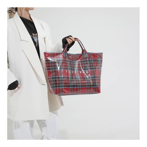 kladzum Classic Plaid Tote Bag for Women Waterproof Print Tote Bag Multi-purpose Handbags Trendy Women's Crossbody Bags for Shopping, Work, Daily, Travel, Gifts for Women Mom