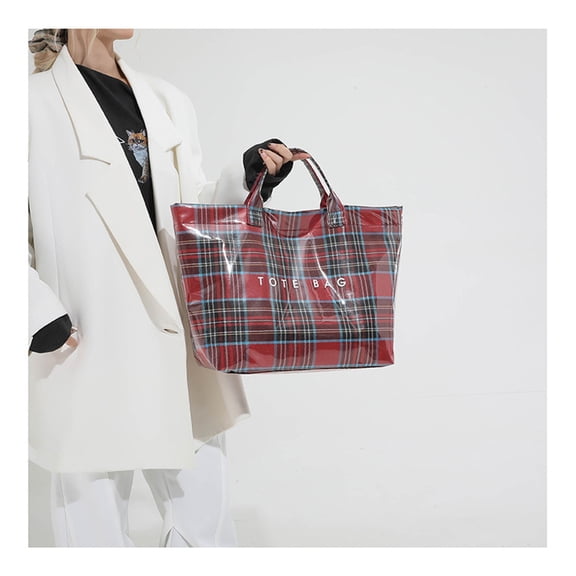 kladzum Classic Plaid Tote Bag for Women Waterproof Print Tote Bag Multi-purpose Handbags Trendy Women's Crossbody Bags for Shopping, Work, Daily, Travel, Gifts for Women Mom