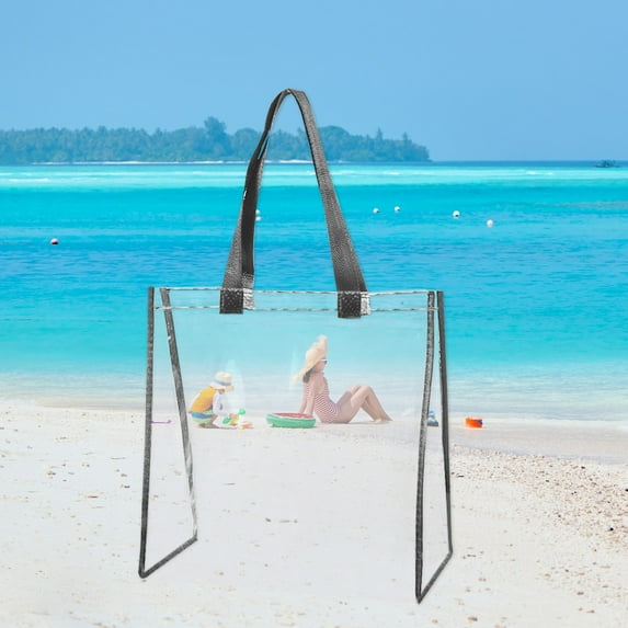 kladzum Clear Tote Bag Transparent Handbag Bath Swimming Bag Gift Gift Book Handbag Beach Bag Shopping Bag Clear Handbags, Summer Savings Clearance!