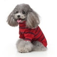 thumbnail image 1 of kladzum Dog Clothes Pet Clothes Color Striped Turtleneck Pullover Two-Legged Pet Sweater Warm Dog Coat Dogs Costumes, 1 of 8