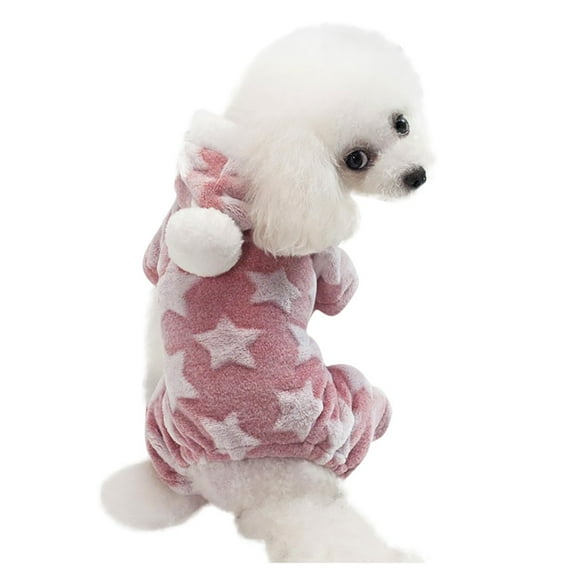 kladzum Dog Clothes Pet Dog Hooded Four Feet Pajamas Soft Printed Comfortable Paja Puppy Clothes Warm Dog Coat Dogs Costumes on Clearance