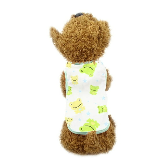 kladzum Dog Clothes Pet Product Pet Clothes Dog Cartoons Print Cotton Teddy vests Dogs Costumes