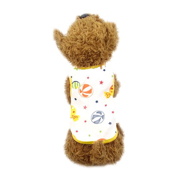 kladzum Dog Clothes Pet Product Pet Clothes Dog Cartoons Print Cotton Teddy vests Dogs Costumes