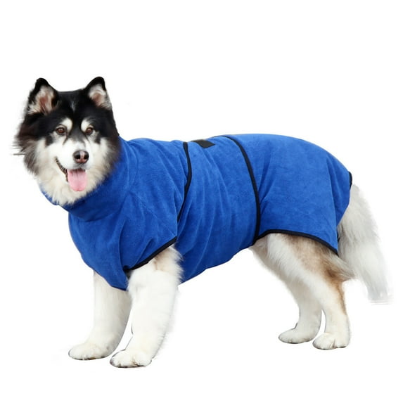 kladzum Dog Clothes and Costumes Blue Absorbent and Dog Clothes 365 Grams Superfine Fiber Pet Bathrobe on Clearance