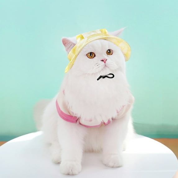 kladzum Dog Hat Pet Dog and Cats Sunshade Hat and Ear Protection Adjustable Rope Buckle Fisherman Hat Party Hats