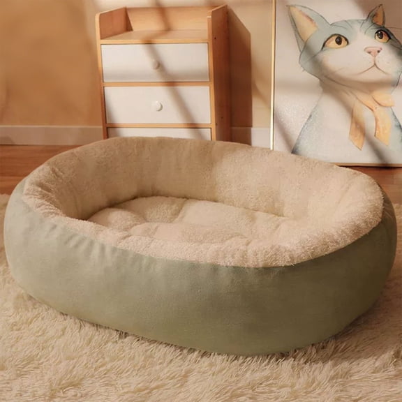 kladzum Dog House Oval Pet Bed Winter Warmth Cats Dog Fleece Warmth Pet Pad