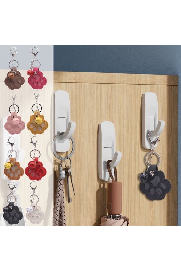 Dog Key Chain Dog Paw Shaped Cute Keychain Reminder Pendant Key Ring with Souvenir Pet Paw Keychains Bag Memorial Gift Multifunction Key Fob, Everyday Convenience