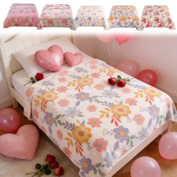 kladzum Easter Decorations Blanket Thick Milk Flannel Blanket - Soft Warm Throw Blanket for Couch, Bed & Travel, Cozy Home Decor