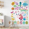 thumbnail image 1 of kladzum Easter Wall Stickers for Wall Decoration Easter Window Stickers Easter Bunny Eggs Radish Combo Bedroom Living Room Removable Stickers Wall Decal for Home School Office Party Supplies, 1 of 6