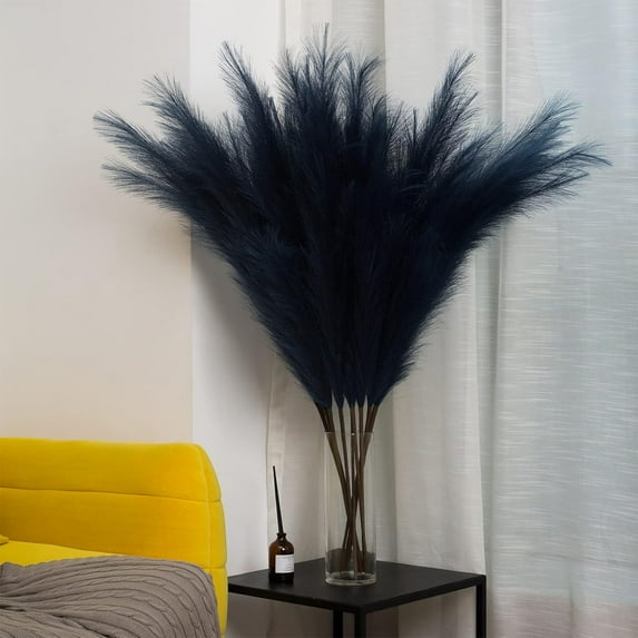 kladzum Fake Plants Pampas Grass Faux Pompas Velvety Artificial Fake Flower Gothic Decor Suitable for Festival Wedding Birthday Party Decoration Contemporary Interior Decor