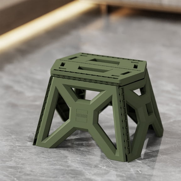 kladzum Folding Step Stool Plastic Thickened Stools Portable Short Foot Stool Sturdy Long-lasting Step Stool Foldable, Outdoor Camping Fishing Stool Small Sitting Stools for Daily Use
