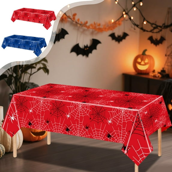 kladzum Halloween Decorations Table Cloth Rectangle Tablecloth Cobwebs Web Halloween Tablecloth Halloween Theme Party Decoration Tablecloth Table Cloth