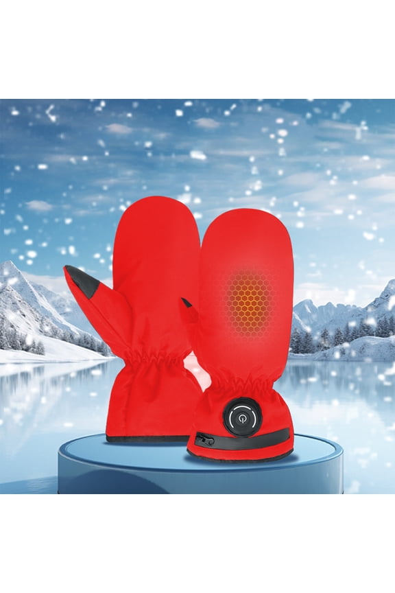 Heated Gloves Cycling Battery Charging Heating Electric Warming Temperature Regulating Electric Heat Waterproofs Touchs Screen Padded Outdoor Winter, Winter Work Gloves