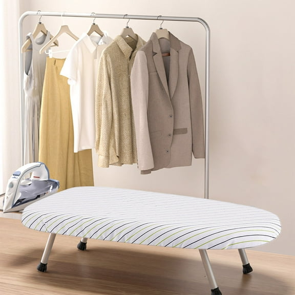 kladzum Household Ironing Board Cover and Pad, Folding Ironing Board Set Portable Iron Board Rack, Heat Dissipation and Waterproof Small Ironing Board Easy to Clean Maintain, 24"x15"