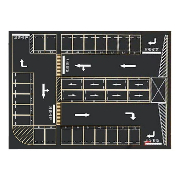 kladzum Kids Play Mats 15.75x23.62in Kids Play Mat Children Carpet Parking Lot Climbing Mat Game Traffic Road Mat Early Childhood Kindergarten Carpet, Kids Gifts Mat