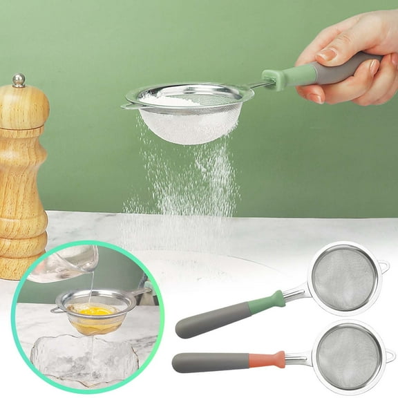 kladzum Kitchen Strainer, Stainless Steel Strainer Basket, Kitchen Strainer, Mesh Filter Strainer Spoon with Plastic Handle, Cooking Tools for Frying, Boiling Noodles, Dumplings, Pasta