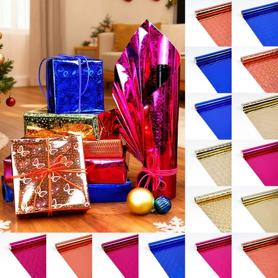 kladzum Large Size Gift Wrapping Paper Jumbo Rolls 10m/33ft, Festival Party Birthday Wrapping Paper Double-sided Watercolor Series Paper Rolls Thickened Flower Wrapping Paper for Holiday Decor