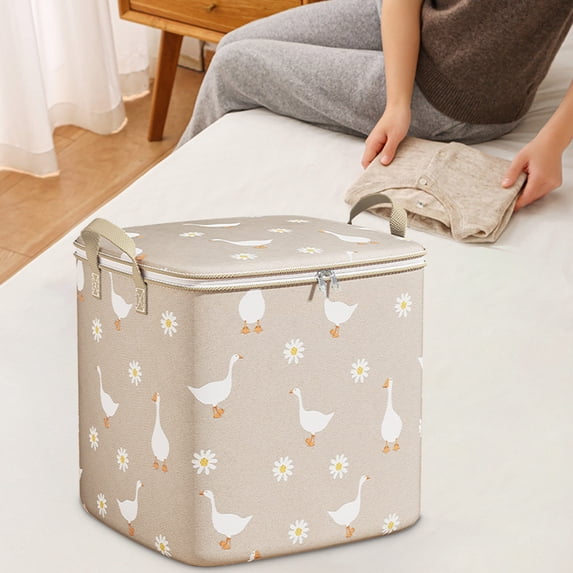 kladzum Large Storage Bags, Portable Moving Bags, Space Saving Storage Bins with Lids, Foldable Closet Organizers Storage Containers for Clothing, Blanket, Comforters, Bed Sheets, Pillows and Toys