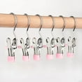 thumbnail image 1 of kladzum Laundry Hook Hangers Clothes Hanger Clips for Closet Organizer Socks Towels Clips Heavy Duty Clothespins Bulks Clothes Hanger Clips Stainless Steel Hook Clip with Hook Storage Clips 15PCS, 1 of 7