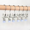 thumbnail image 1 of kladzum Laundry Hook Hangers Clothes Hanger Clips for Closet Organizer Socks Towels Clips Heavy Duty Clothespins Bulks Clothes Hanger Clips Stainless Steel Hook Clip with Hook Storage Clips 15PCS, 1 of 7
